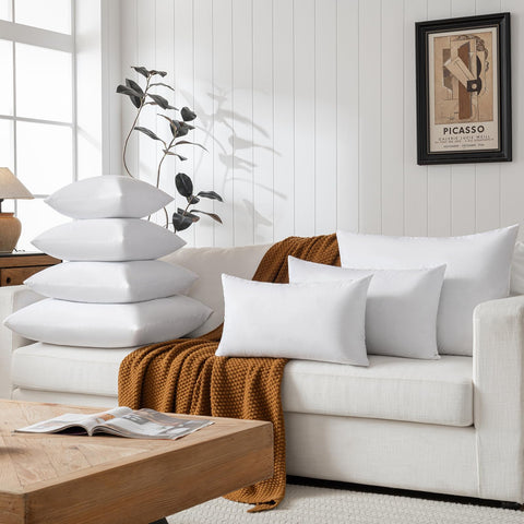 Basic Home 233TC cotton cover pillow insert designed for long lasting decor and structure.