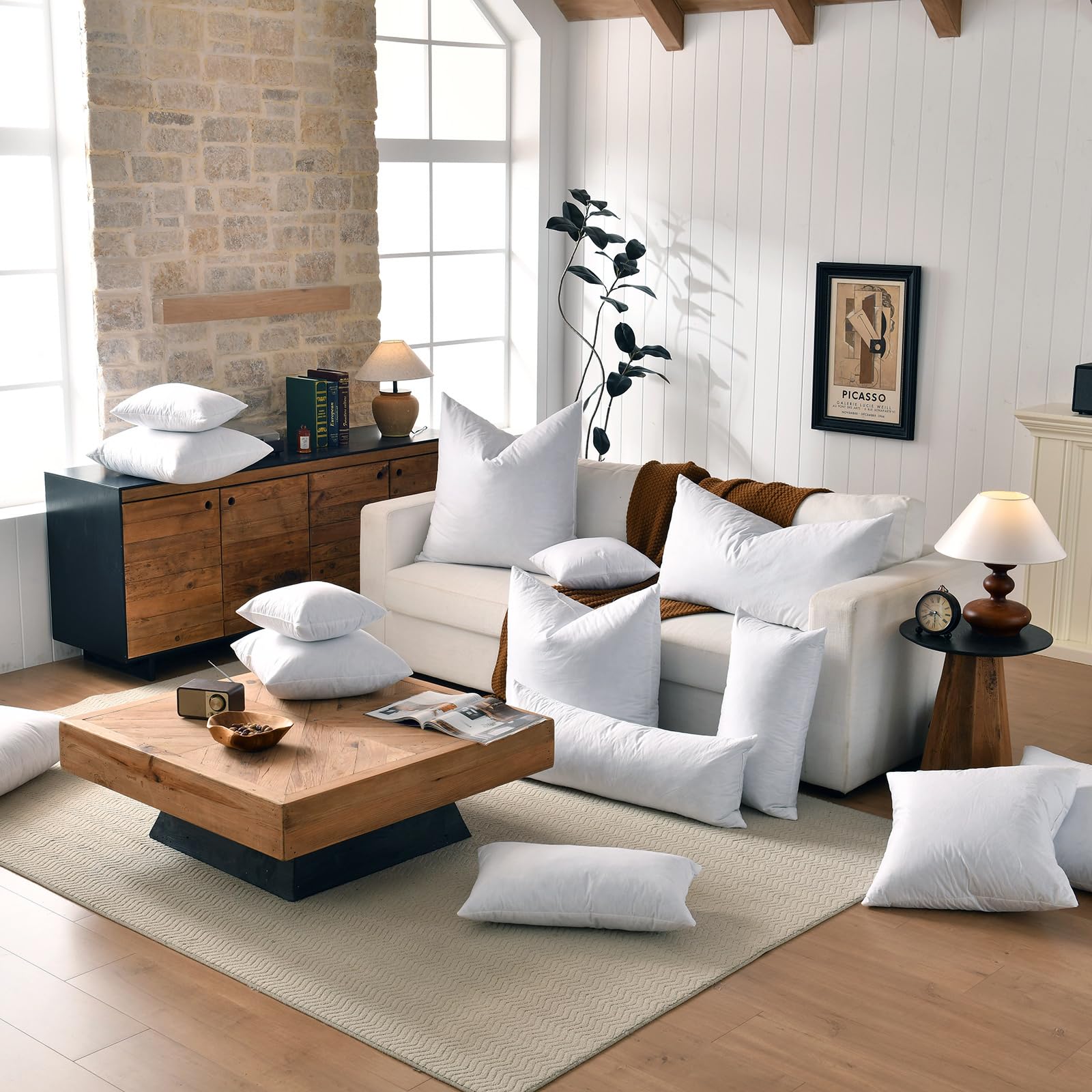 Basic Home easy-care pillow insert can be refreshed with a low-heat tumble dry.