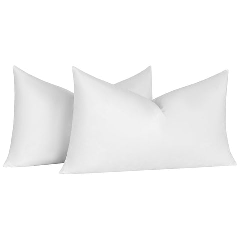 Basic Home goose feather insert on bed, layered look with plush support