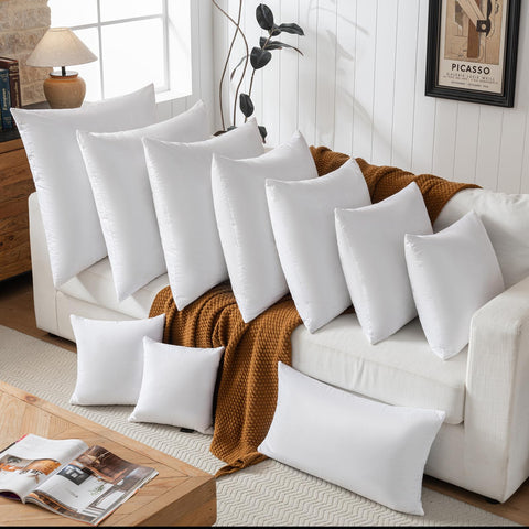 Basic Home inner liner prevents feather poking for smooth lounging and durable support.