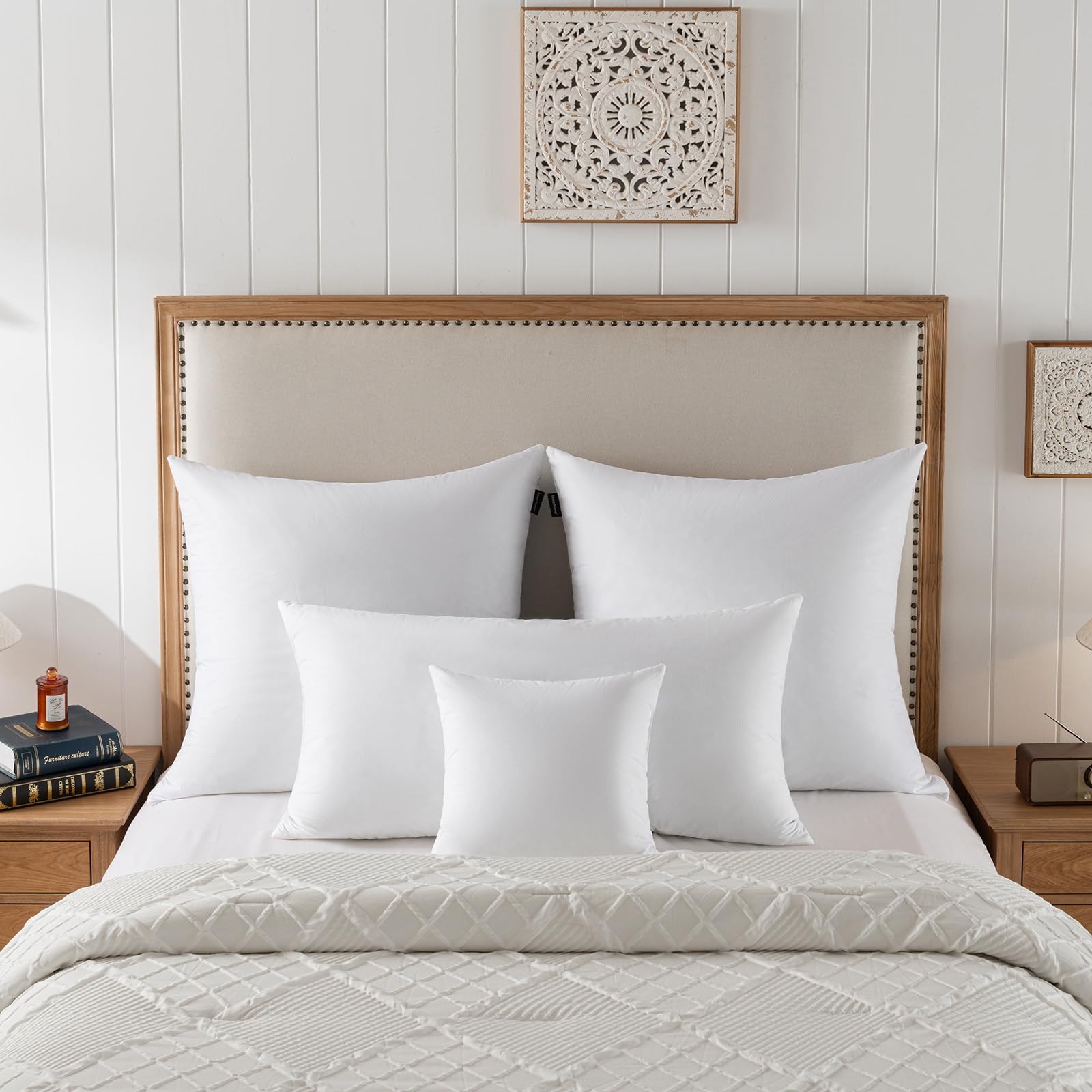 Basic Home Pillow queen fit standard pillowcase compatibility for easy replacement.