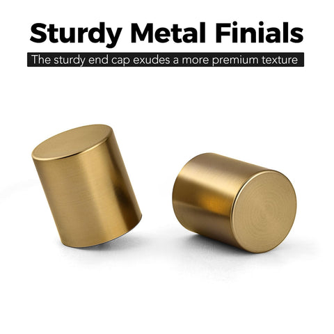 basics4all brass gold curtain rod extended to fit a wide window.