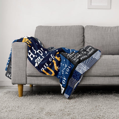 Basiole graduation blanket size 60x50 inches for ample warmth.