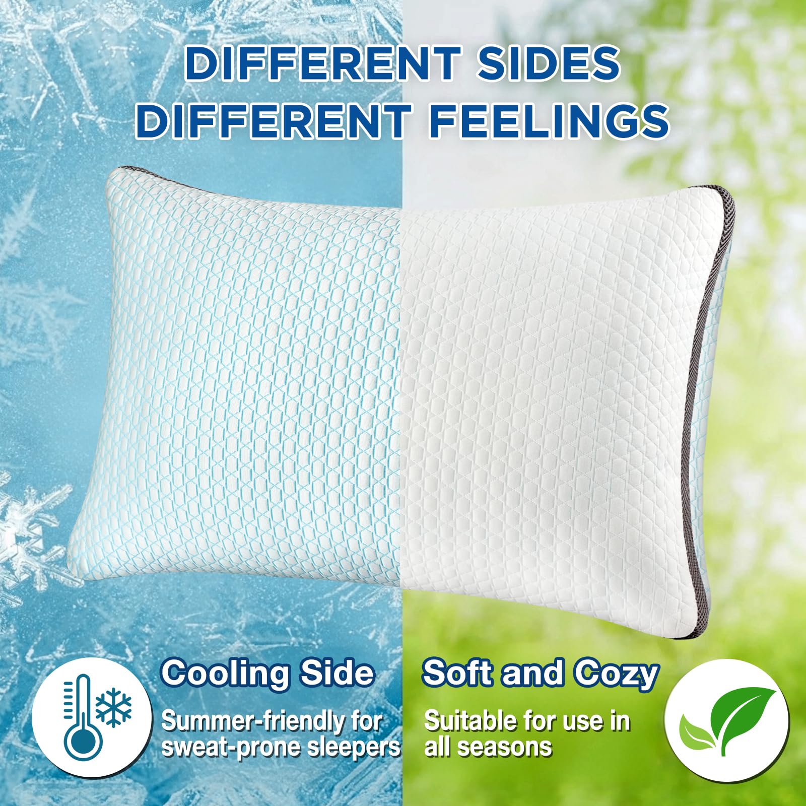 Baskbed king-size two-pack pillow set for easy bedroom refresh and comfort.