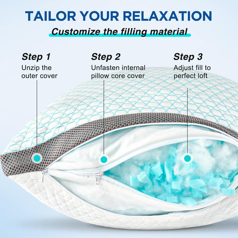 Baskbed shredded memory foam filling adapts to your sleeping position.