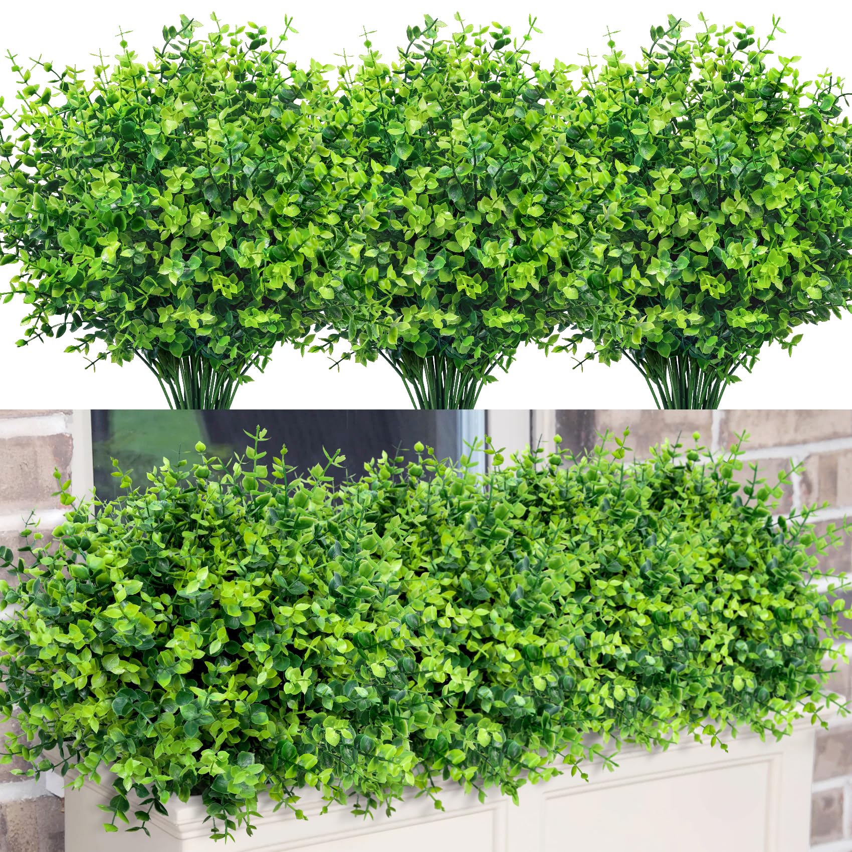 Bassion 24 eucalyptus bundles arranged outdoors for natural greenery.