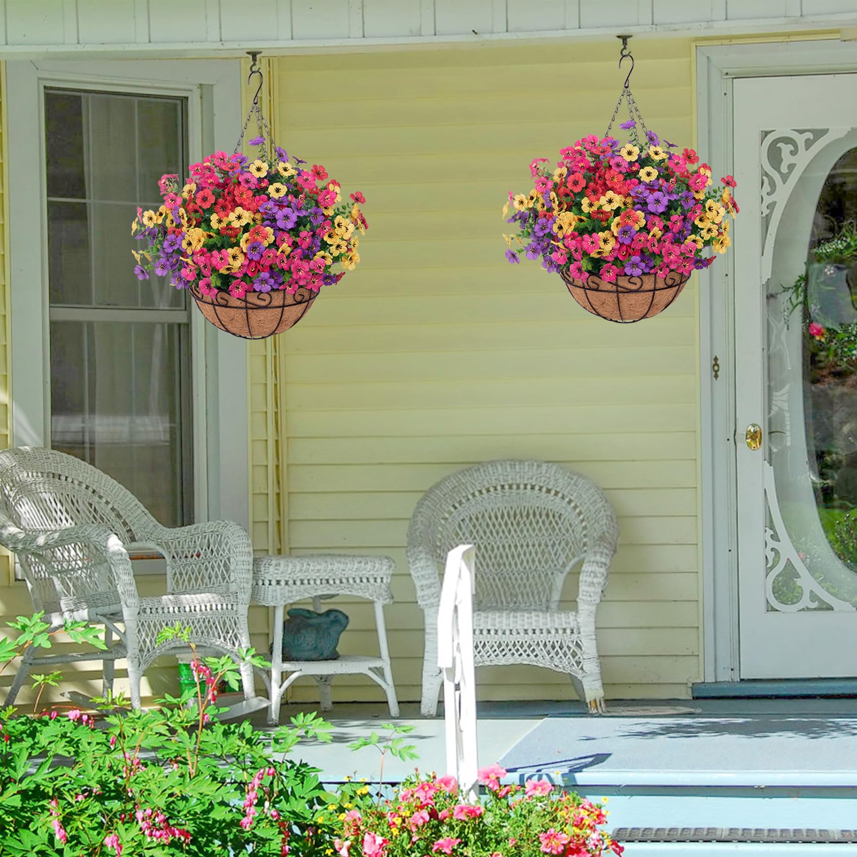 Bassion artificial flowers brighten terraces, porches, and indoor spaces with lasting charm.