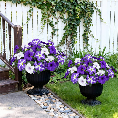 Bassion balcony porch garden decor with realistic, low-maintenance blooms.