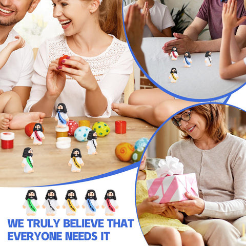 basuwu 215pcs Little Jesus figures for Easter eggs and group activities.