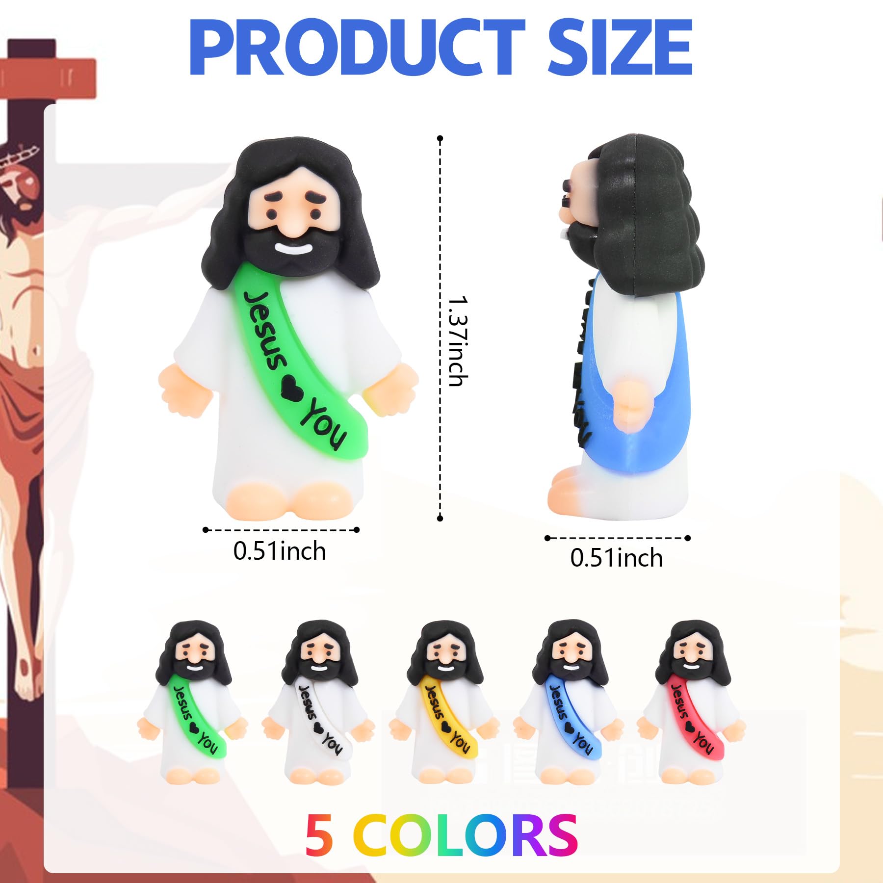 basuwu 215pcs Little Jesus figures in red, ideal for party favors and faith-filled moments.