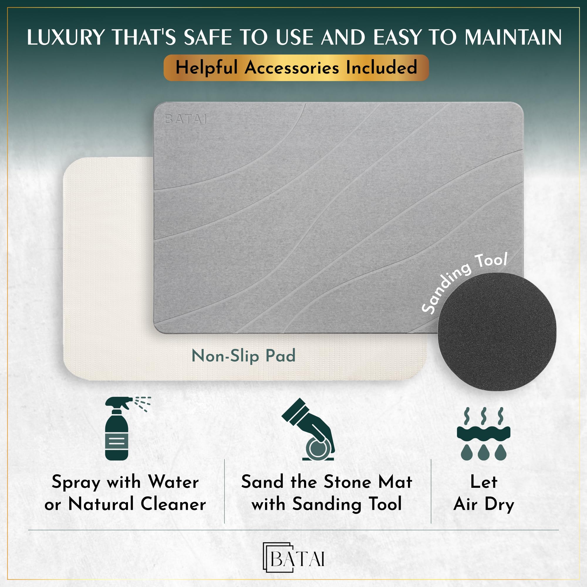 Batai bath mat in a modern minimalist bathroom setting.