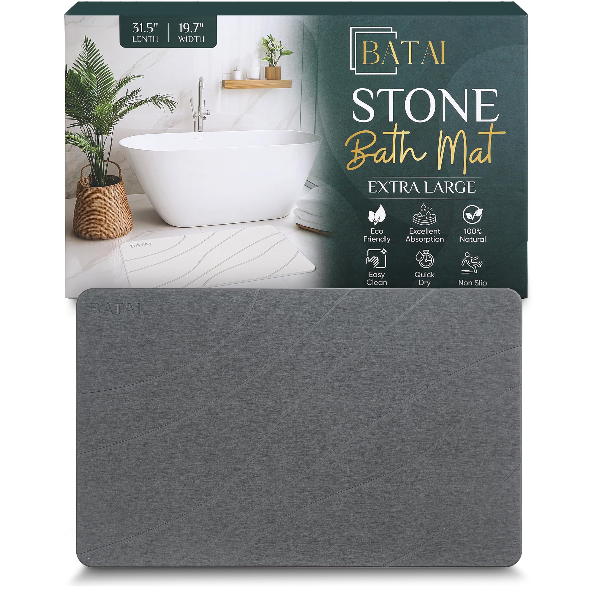 Batai sandpaper cleaning pad included for easy maintenance and upkeep.