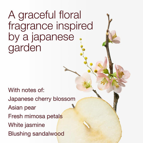 Bath & Body Works Japanese Cherry Blossom 3-Wick Candle soy-wax blend promotes cleaner burning.