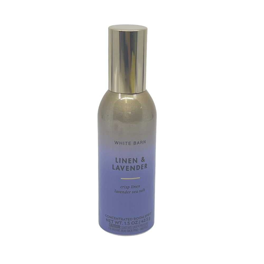 Linen and Lavender room scene with Bath & Body Works spray delivering inviting ambience