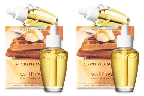 Bath & Body Works Pumpkin Pecan Waffles Wallflowers refill with 2 boxes and 4 bulbs for home fragrance