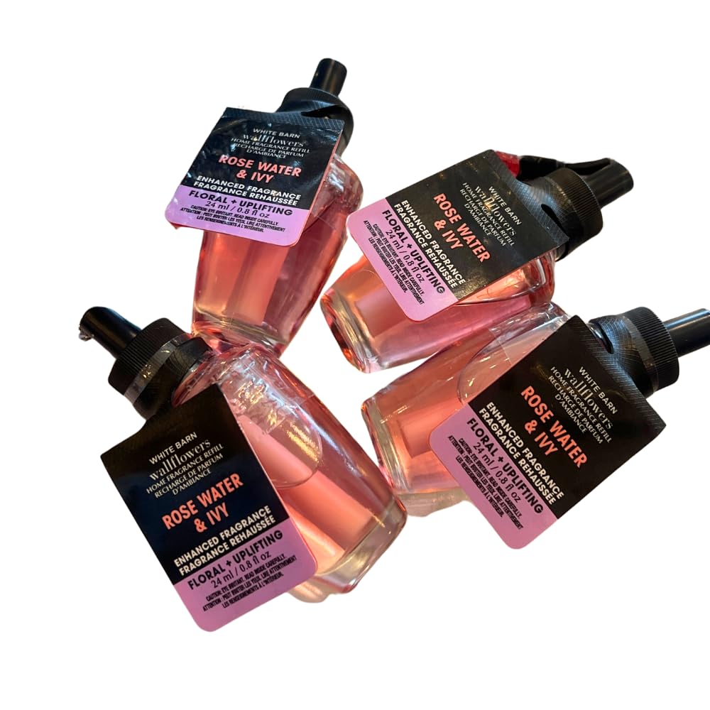 Packshot of Bath & Body Works Rose Water & Ivy refill four-pack