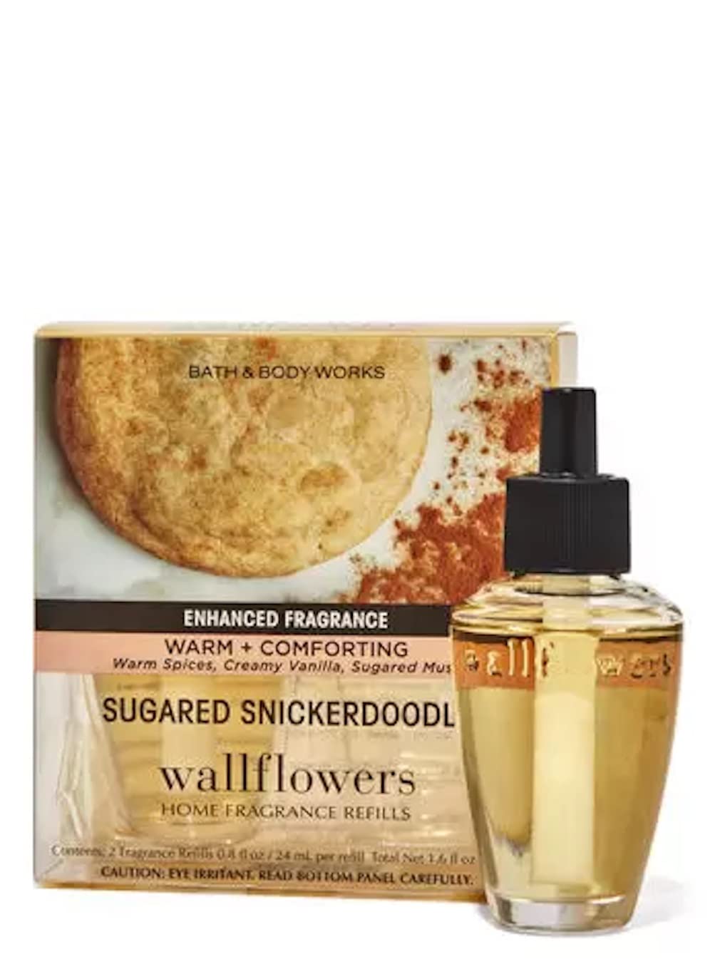 Bath & Body Works Sugared Snickerdoodle Wallflowers refill delivering continuous warm-spice fragrance for living spaces.