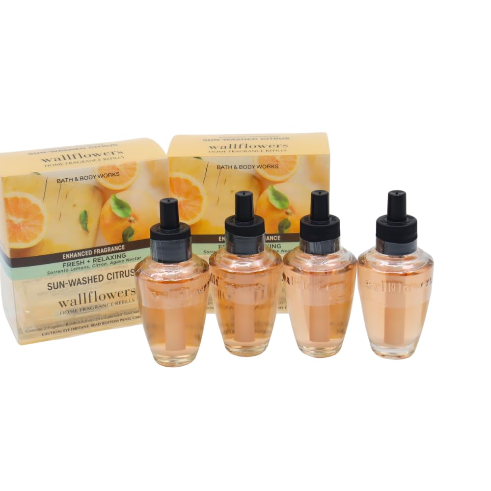 Several refill bulbs arranged together for easy room-to-room fragrance.