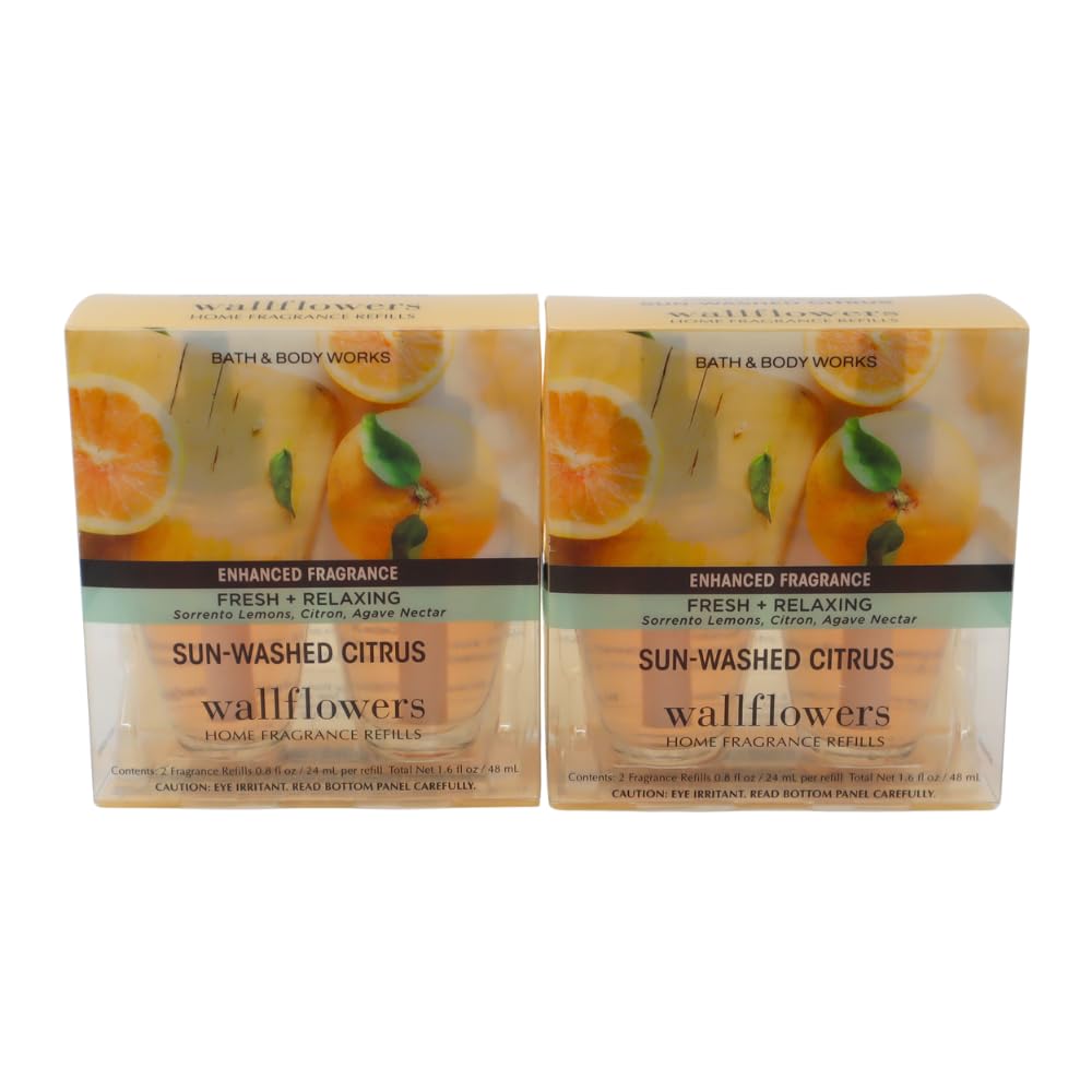 Bath & Body Works Sun-Washed Citrus 4-pack refill bulbs deliver lasting fragrance.