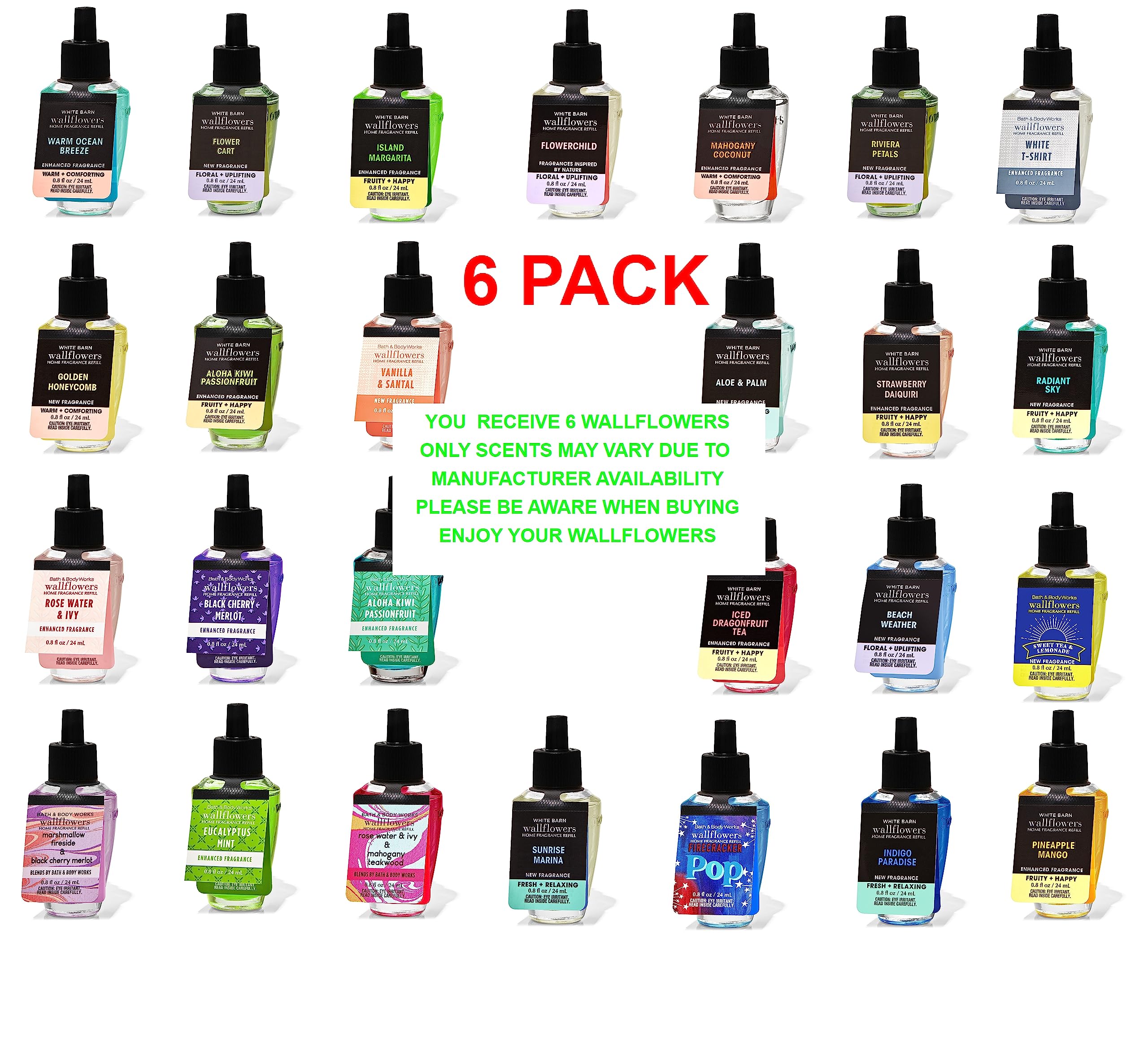 Bath & Body Works Wallflower fragrance refill assortment on display for easy room fragrance