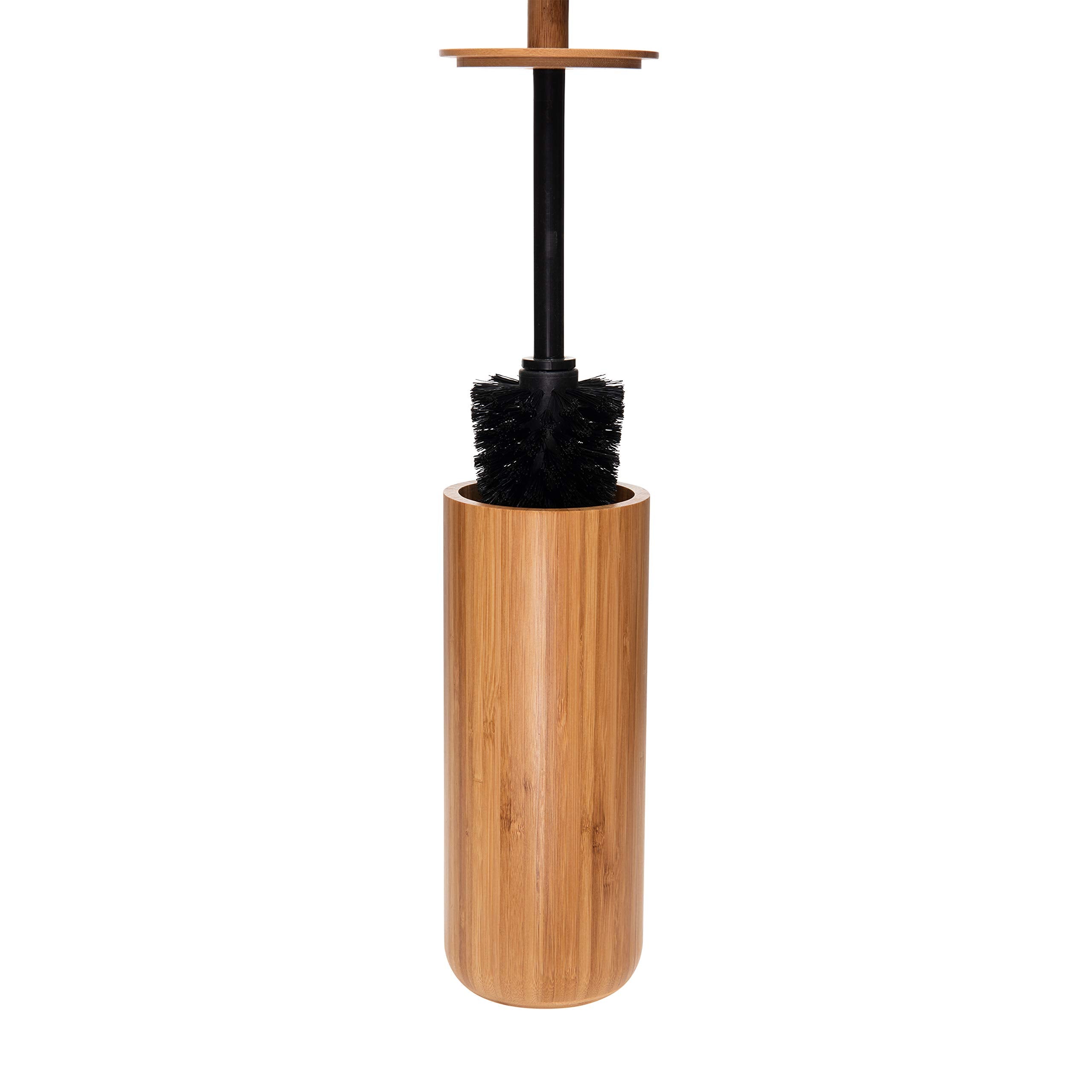 Bath Bliss bamboo dimensions 3.94 by 3.94 by 14.57 inches for compact spaces.