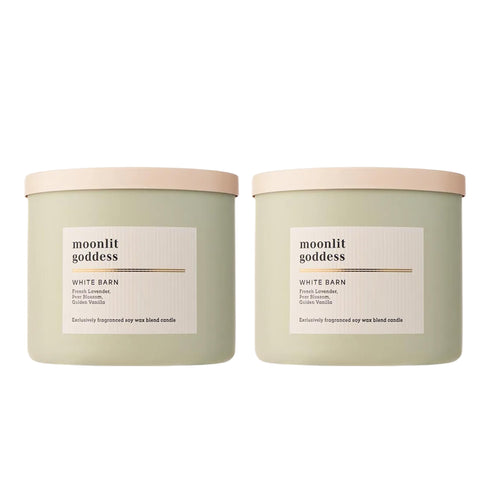Bath & Body Works Moonlit Goddess 3-Wick Candle in 14.5 oz jar for room-filling fragrance.