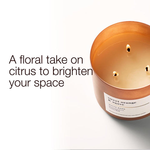 Bath & Body Works Sweet Orange & Agave candle, premium wax blend for room-filling aroma.