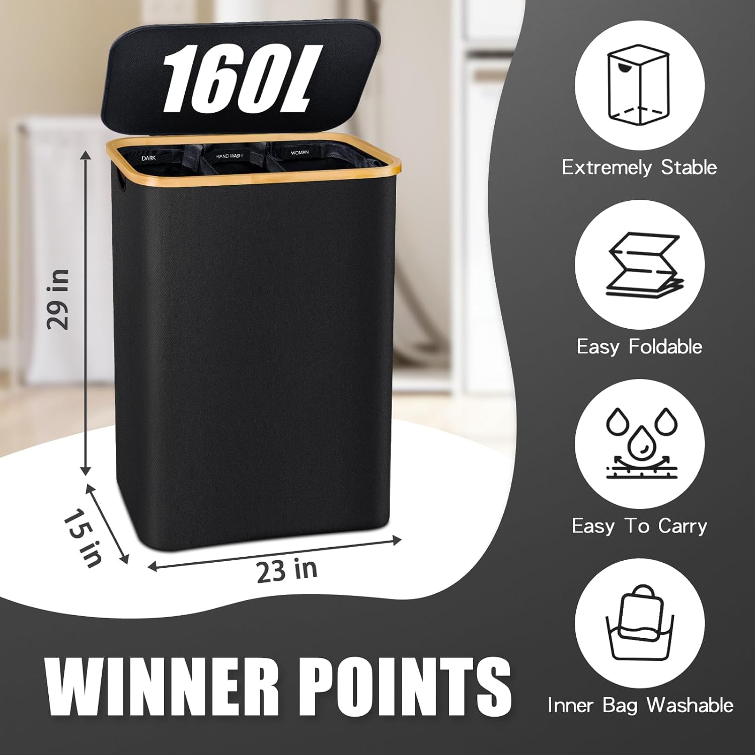 Bathola hampers dirty-clothes-storage keeps bedroom organized and tidy.