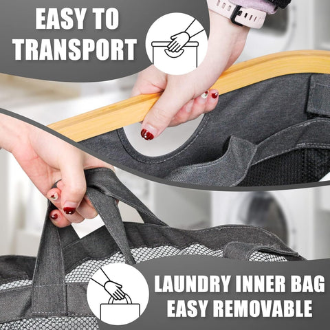 Bathola hampers foldable design saves space when not in use.