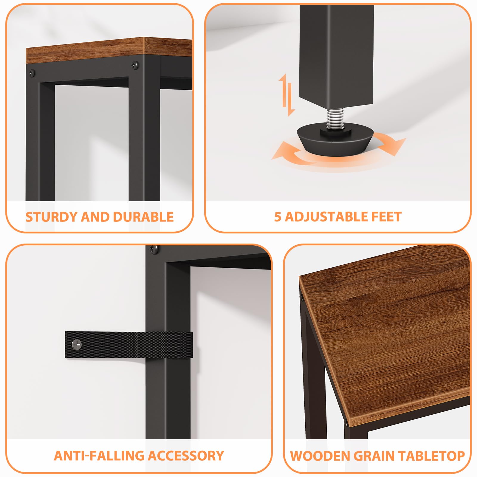Bathola adjustable leveling feet keep the table level on uneven floors