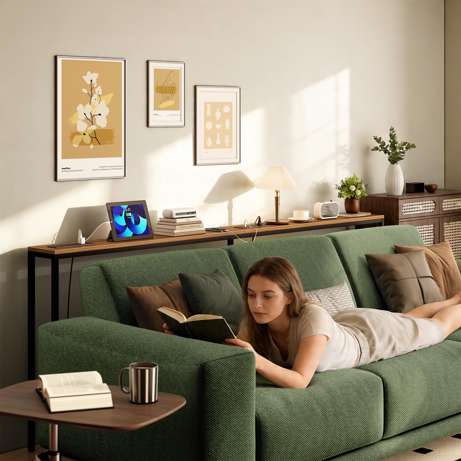 Bathola heavy-duty construction supports lamps, decor, and everyday essentials