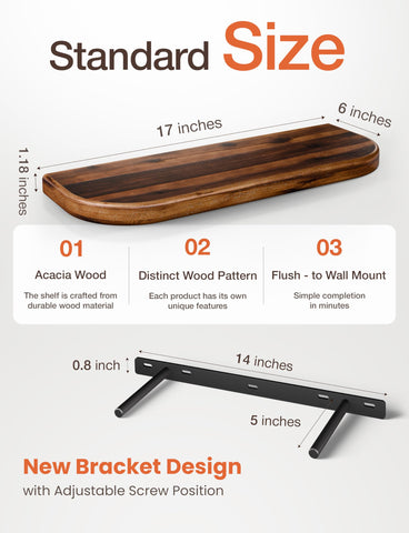 BATODA 17-inch display surface for books, plants, and décor.