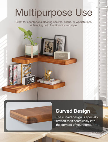 BATODA Floating shelf with invisible bracket emphasizes clean, modern wall display.