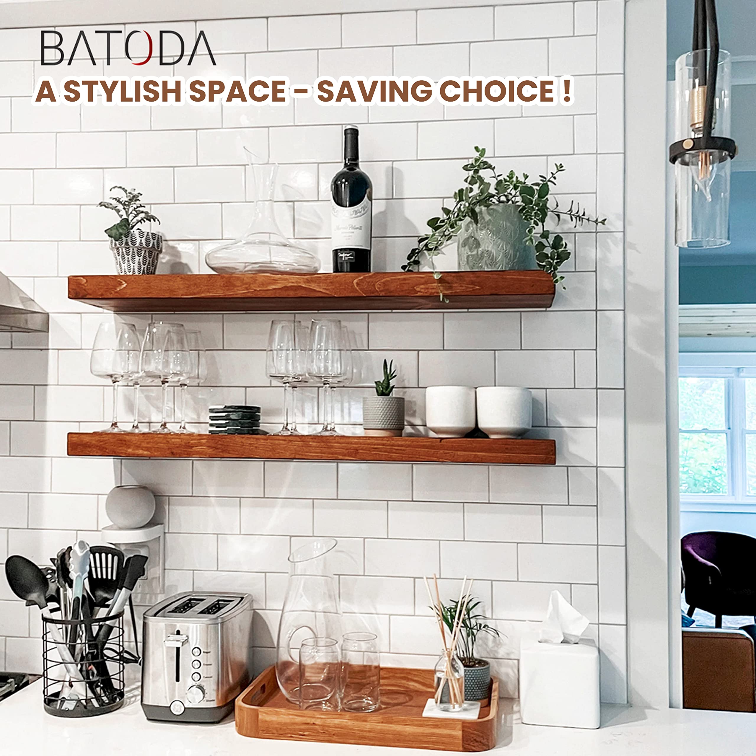 Hardware included for quick, secure BATODA shelf installation