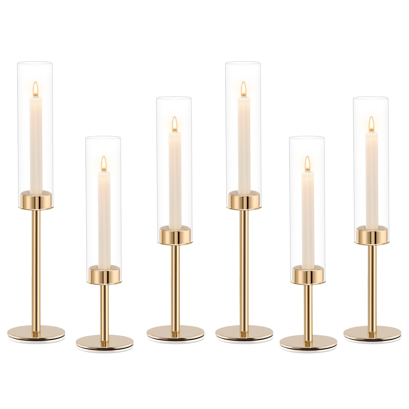 Batoslee gold hurricane candle holder dramatic cluster setup for events