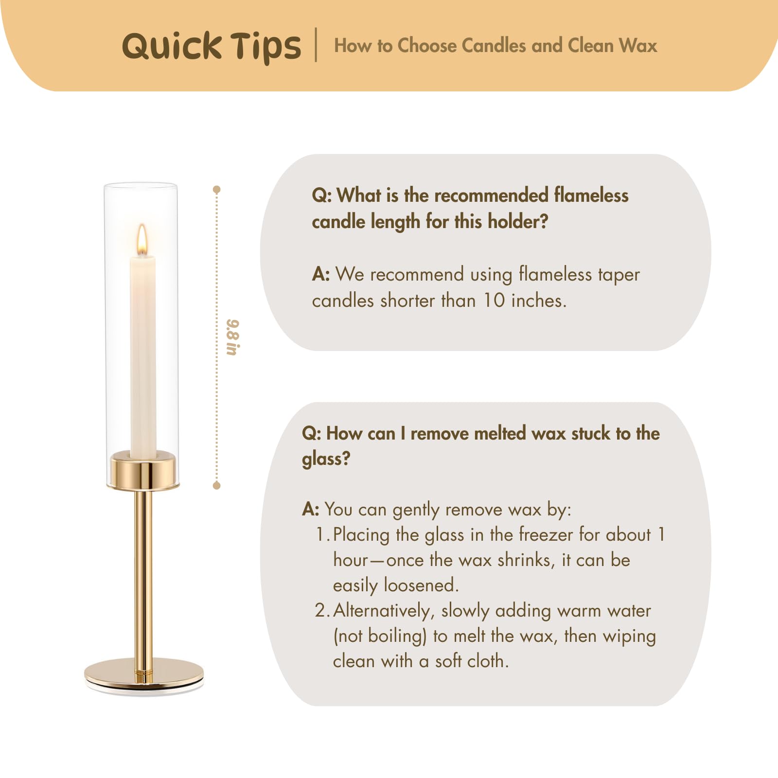 Batoslee gold hurricane candle holder packaging box ready for gifting