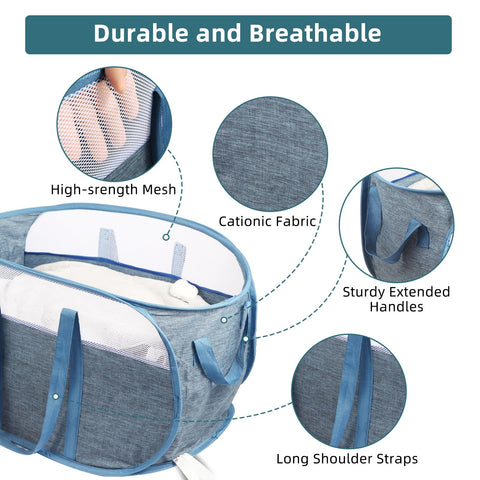 BATTOO laundry basket sturdy handles for easy carrying up stairs.