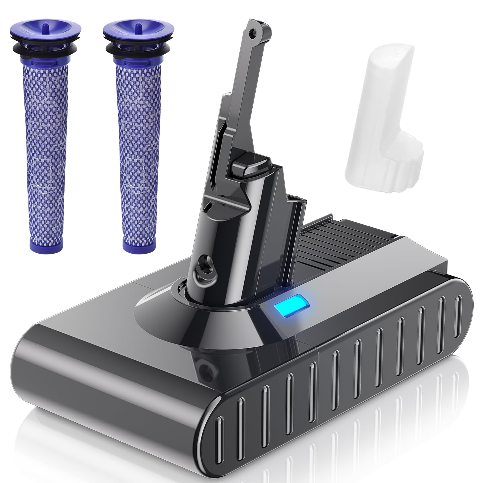 BATTOOL Dyson V8 battery 7000mAh powers longer cleaning sessions