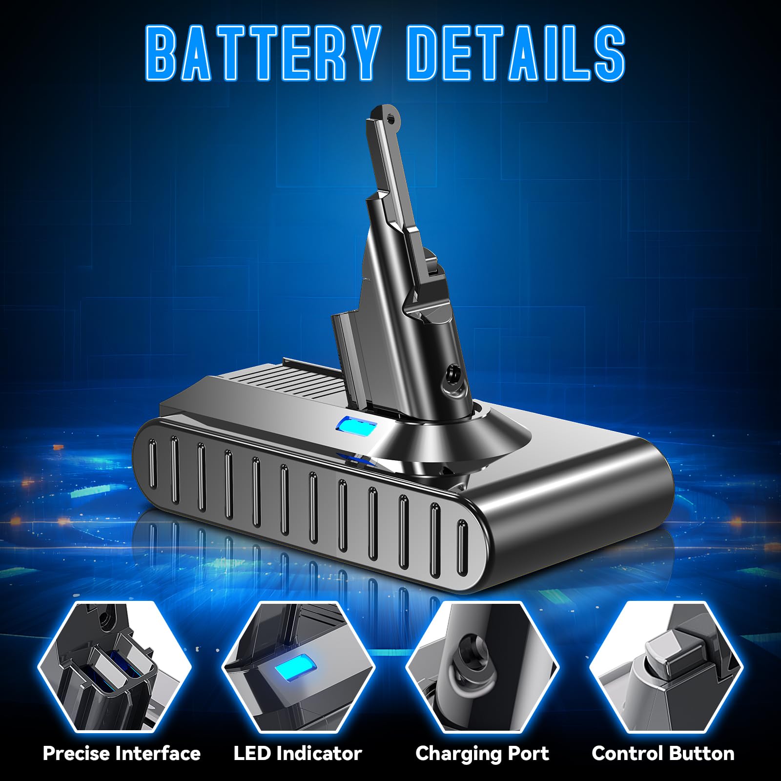 BATTOOL V8 battery compatibility chart highlights SV10 and V8 models