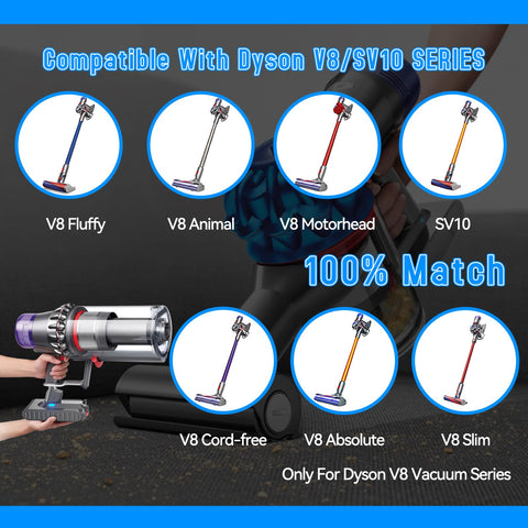 BATTOOL V8 battery package includes filters for easy maintenance