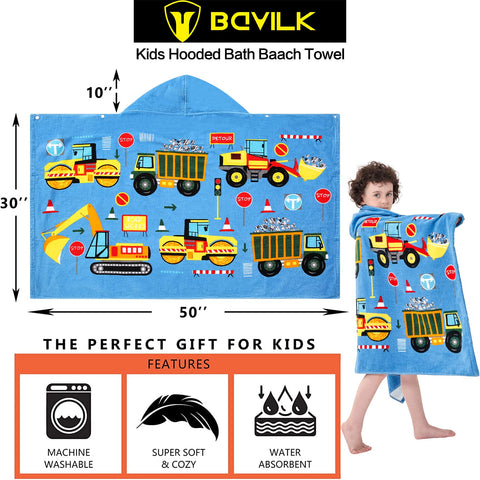 Bavilk kids hooded towel at pool offers ultra-absorbent comfort.