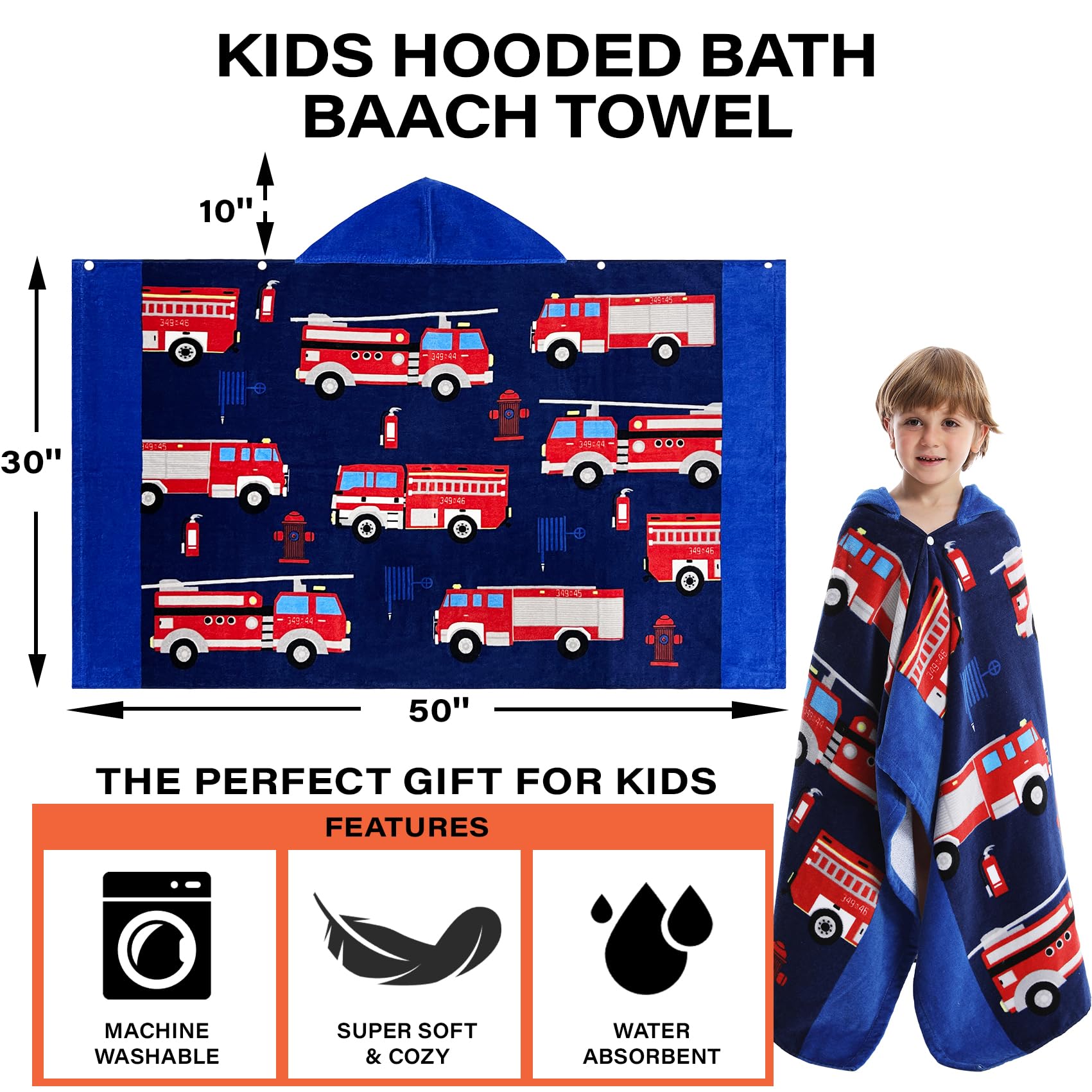 Bavilk kids towel at the beach, ideal for pool and sun-ready drying.