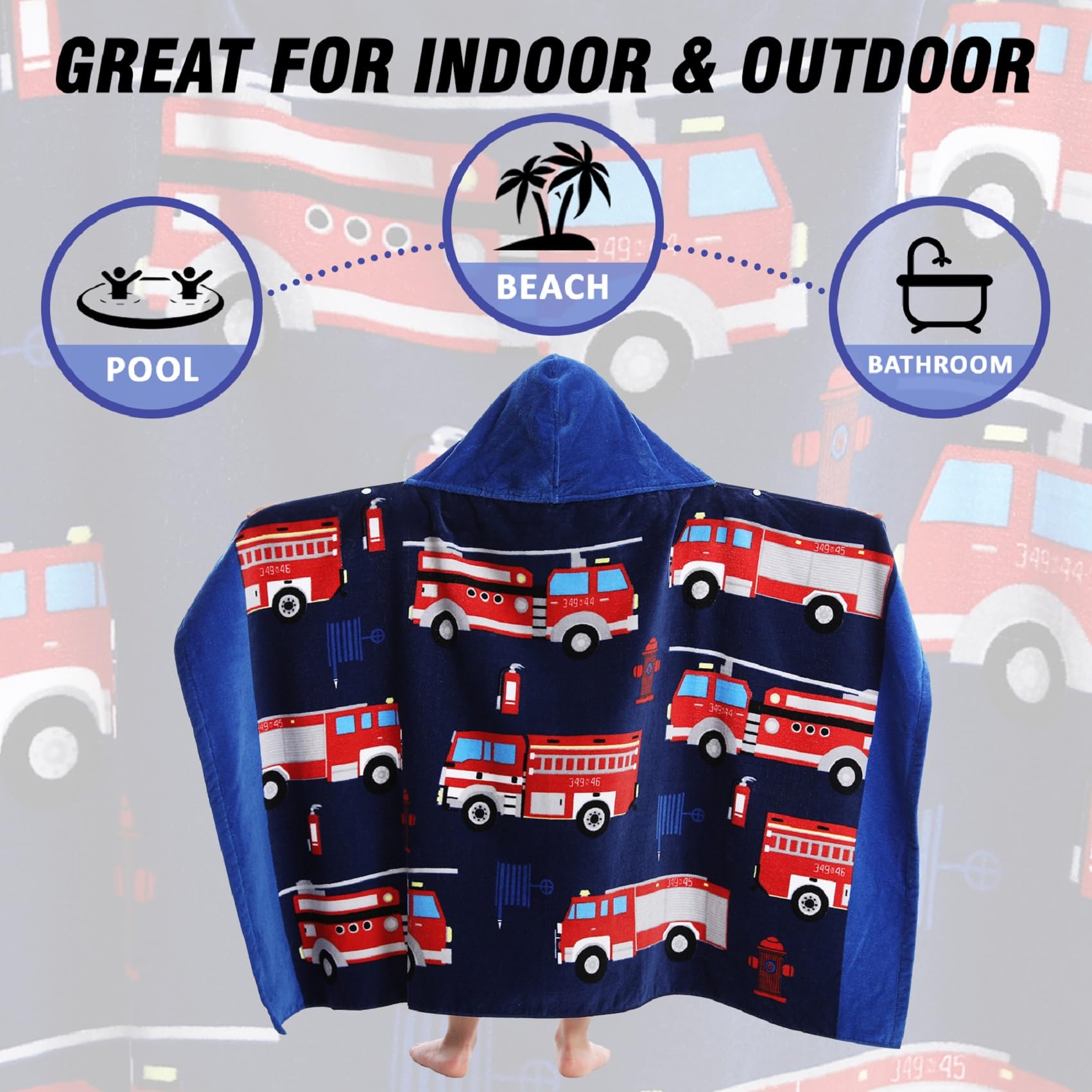 Bavilk kids towel with gender-neutral print for boys and girls.