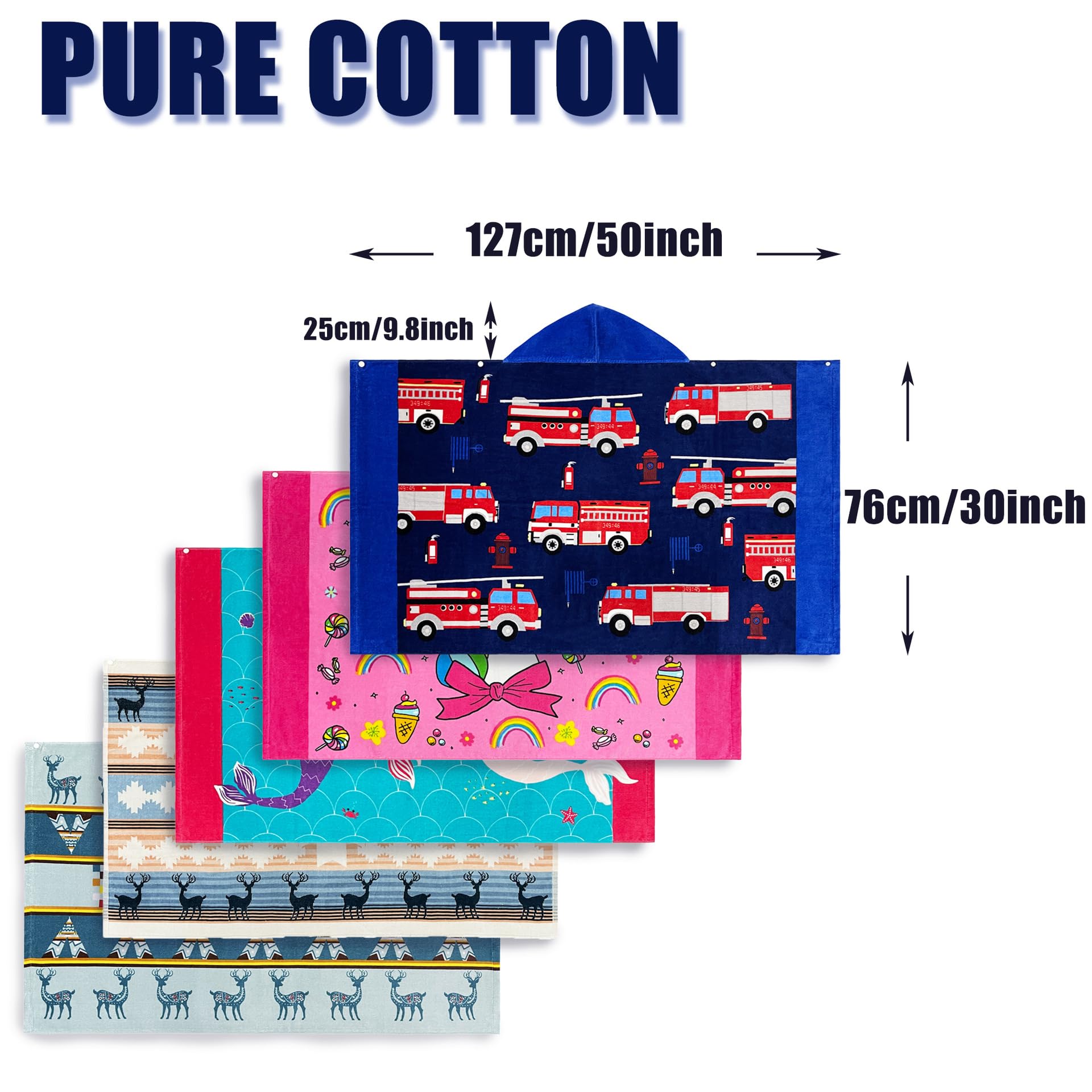 Bavilk kids towel packaging shows one hooded towel per order.