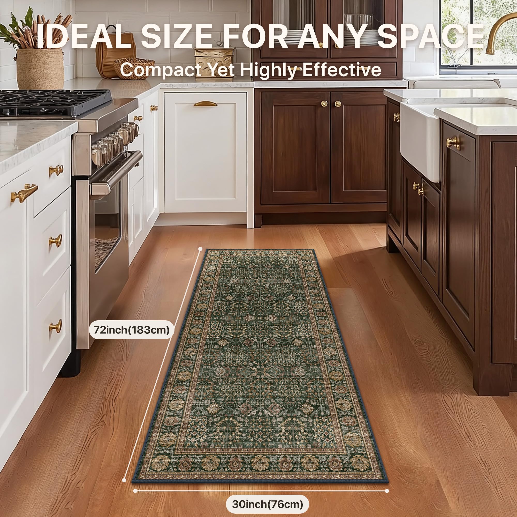 Bavni hallway and bedroom multi-color rug complements decor