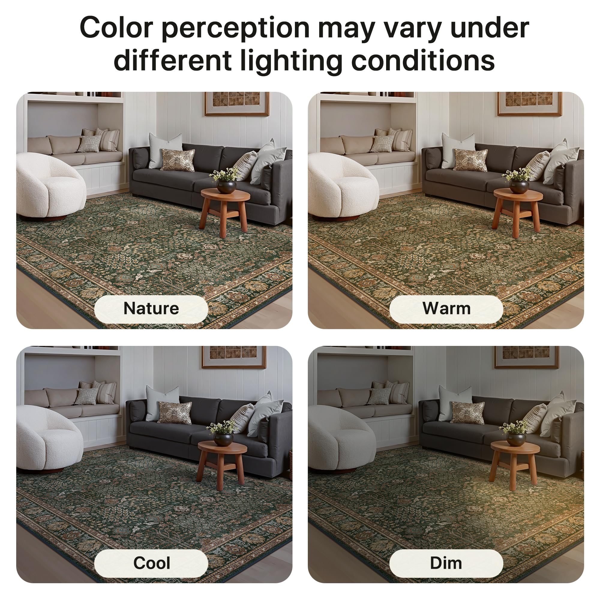 Bavni washable rug 8x10 machine-washable label for quick cleanup