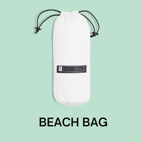 Bay Laurel eco-certified towel uses recycled standards for sustainable fun.