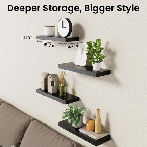Bayka four-pack shelves maximize storage and display versatility.