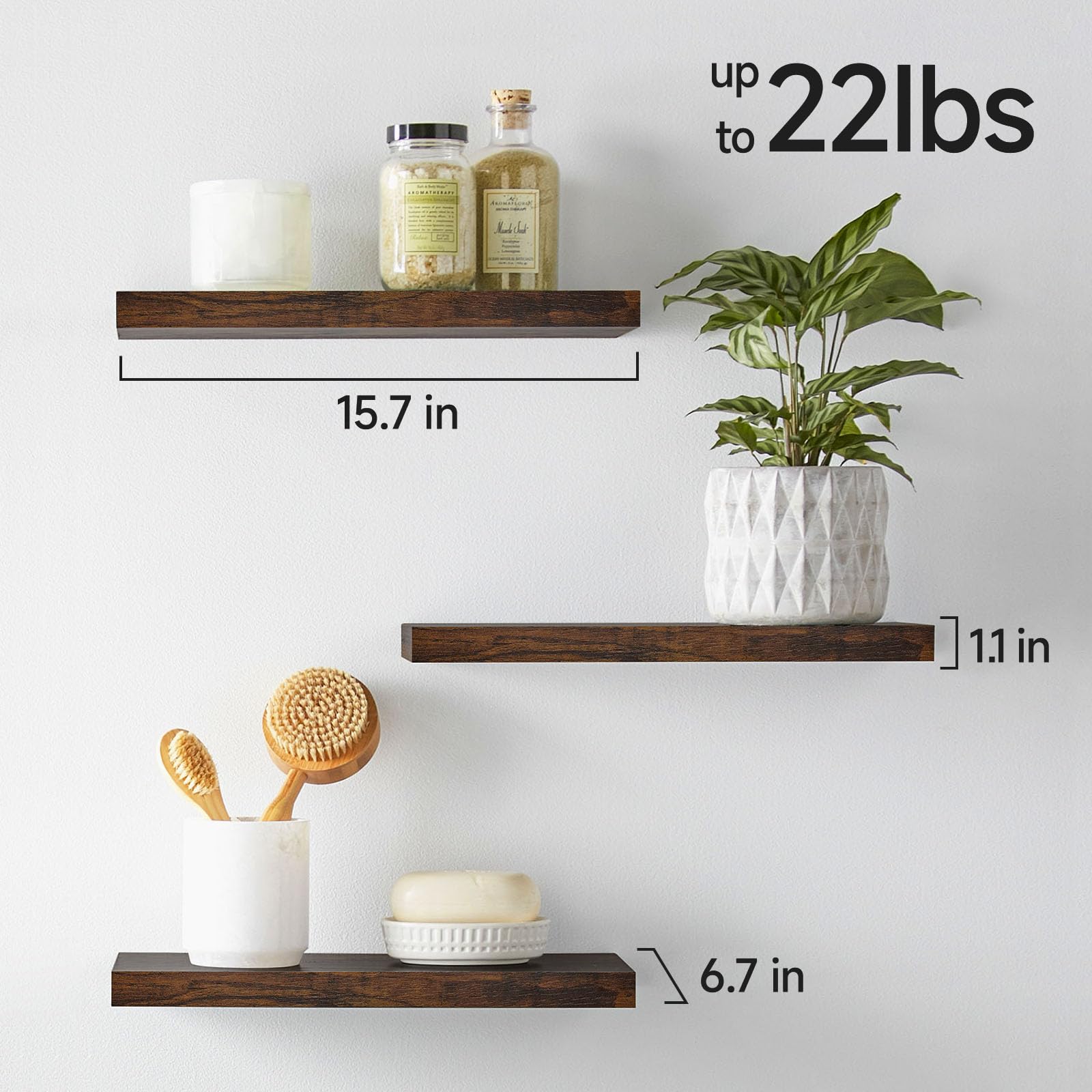 Bayka bathroom shelves offer towel and toilet paper storage