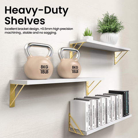 BAYKA bedroom decor shelves provide neat display for keepsakes.